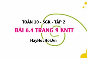 Bài 6.4 trang 9 Toán 10 tập 2 Kết nối tri thức